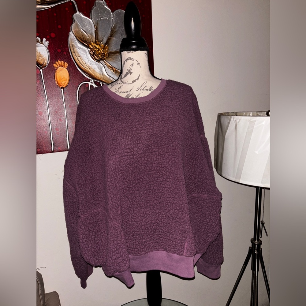 PINK Victoria's Secret Textured Purple Sweater